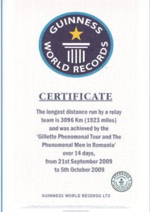 certificat Guinness World Records