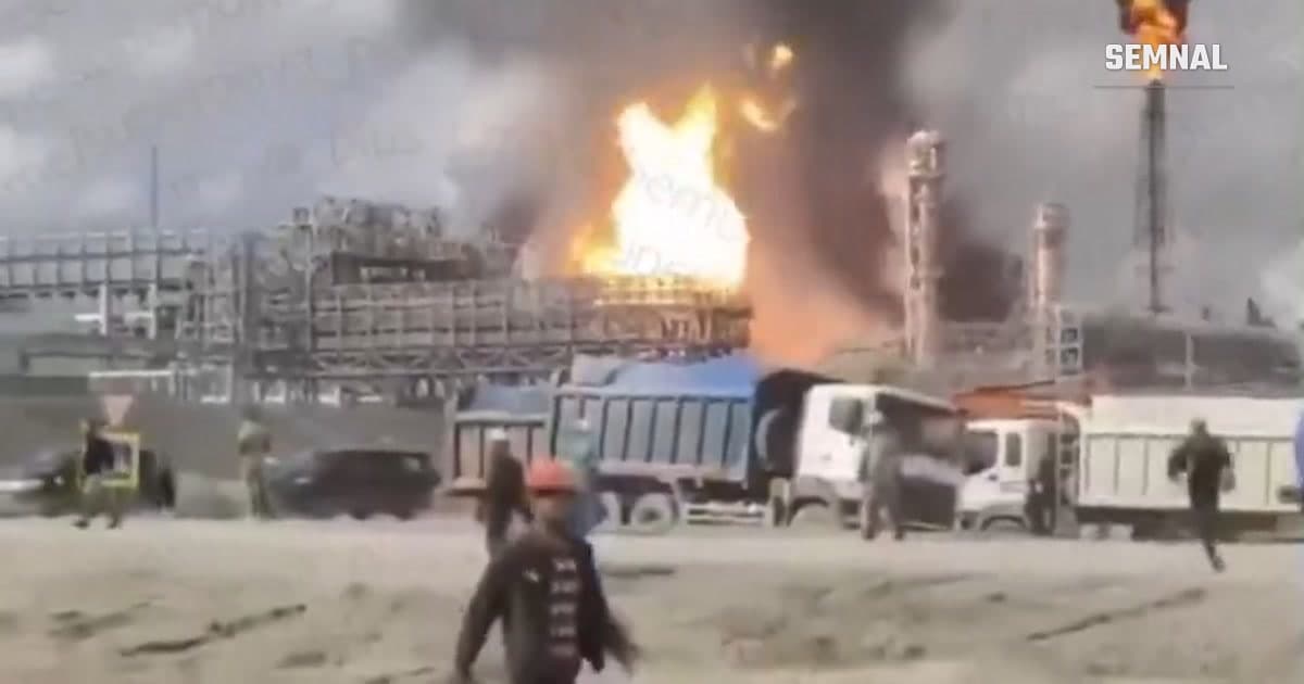 Explozie și incendiu la complexul chimic Amur, în Rusia