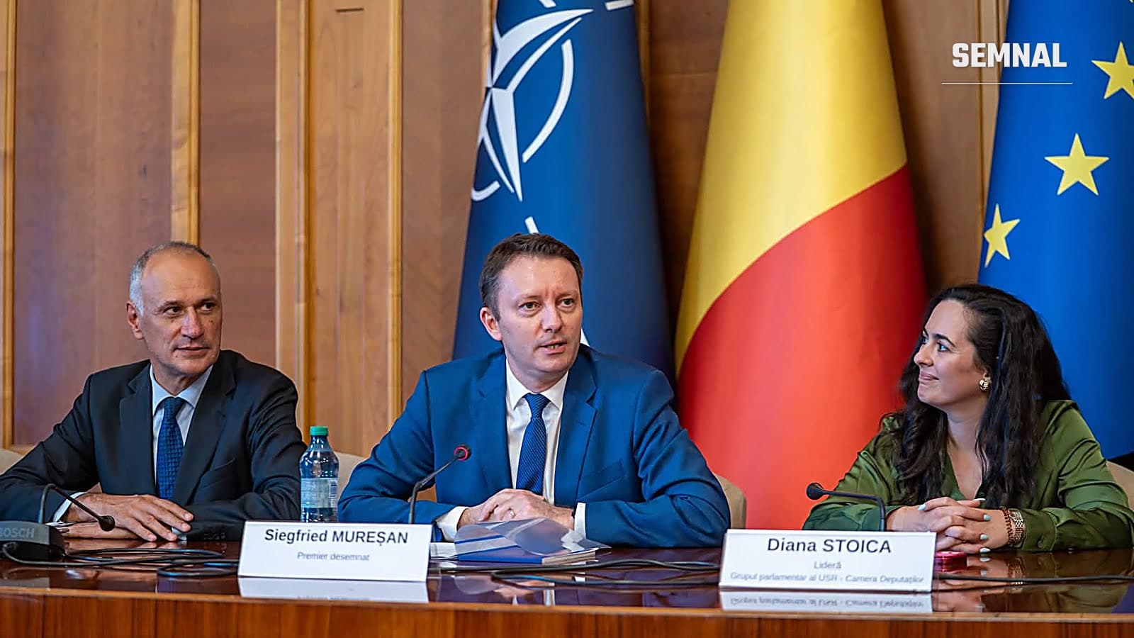 Siegfried Mureșan, premierul desemnat, la o întâlnire alături de Diana Stoica, liderul grupului USR din Camera Deputaților (Foto: Siegfried Mureșan)