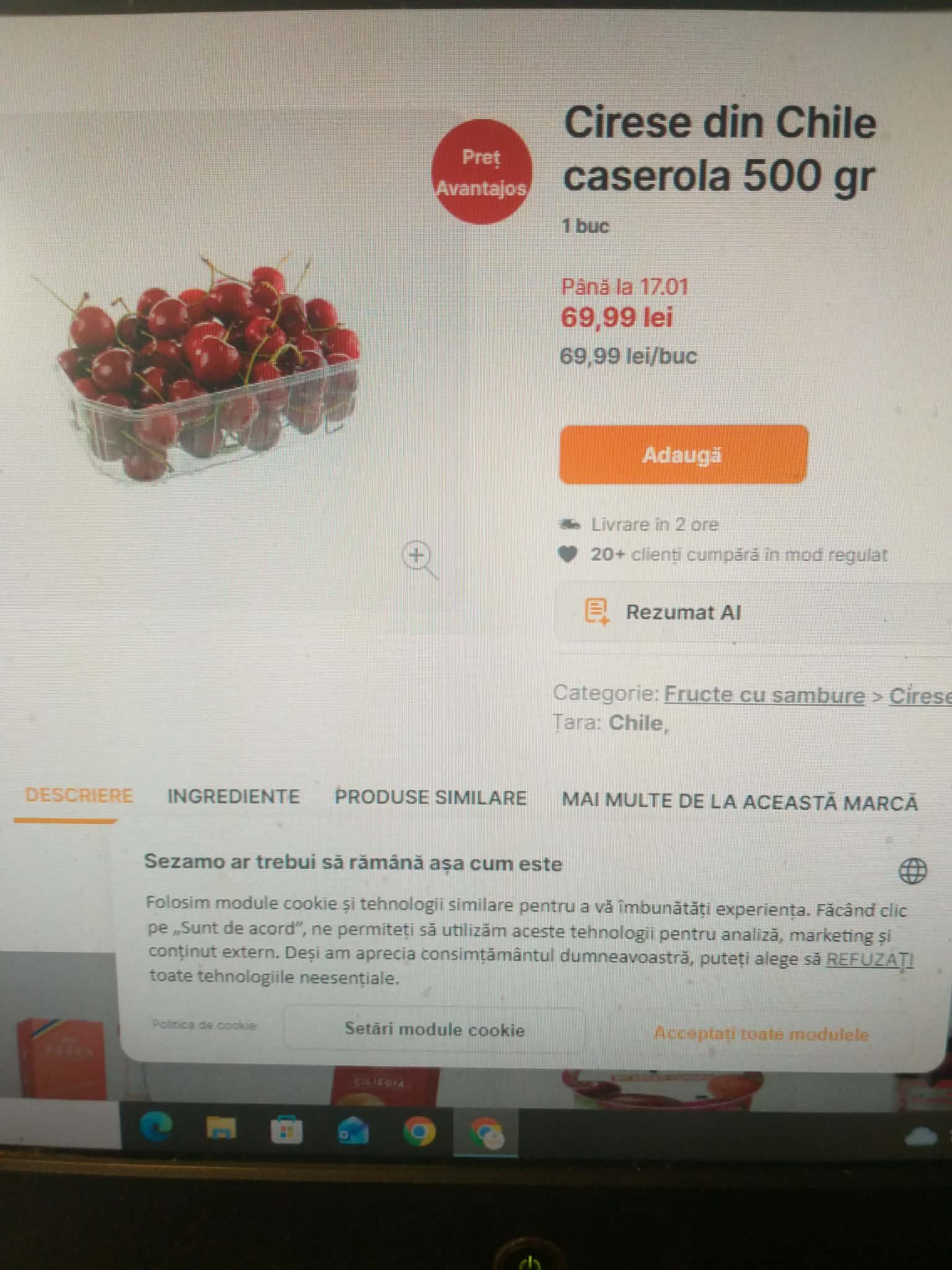 Cireșe în ianuarie?