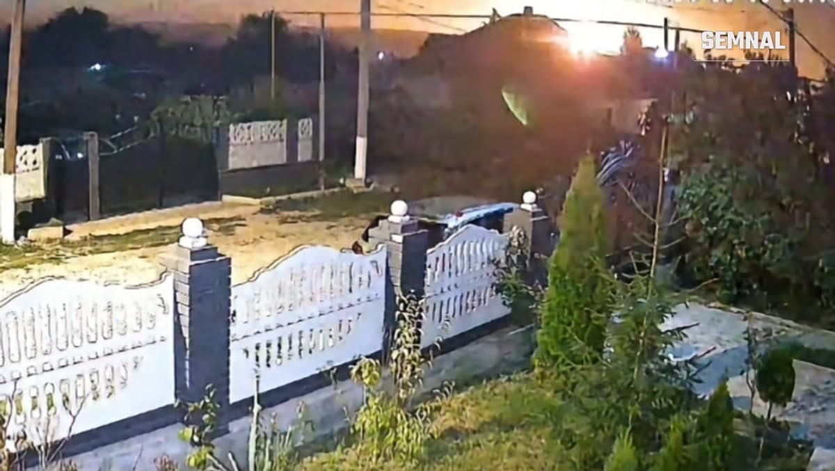 In imagine se vede explozia dronei. Fotografie preluata de pe facebook.