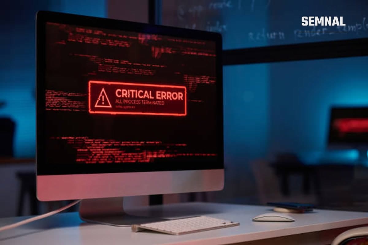 In omagine este un ecran de computer pe care scrie Critical Error.
