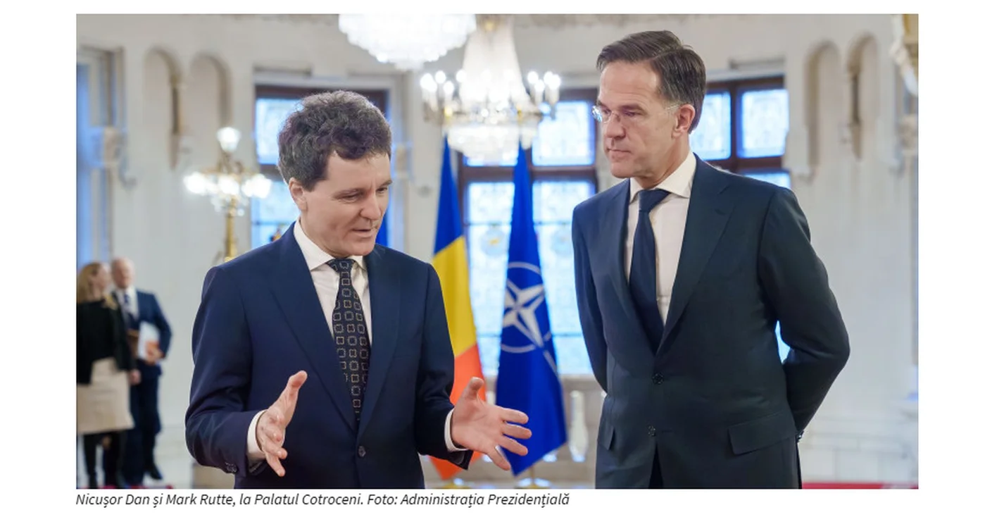 Nicușor Dan și Mark Rutte discută despre securitatea României