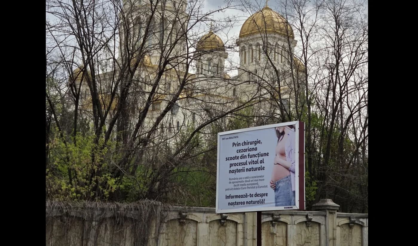 Colegiul Medicilor critică panourile anti-cezariană