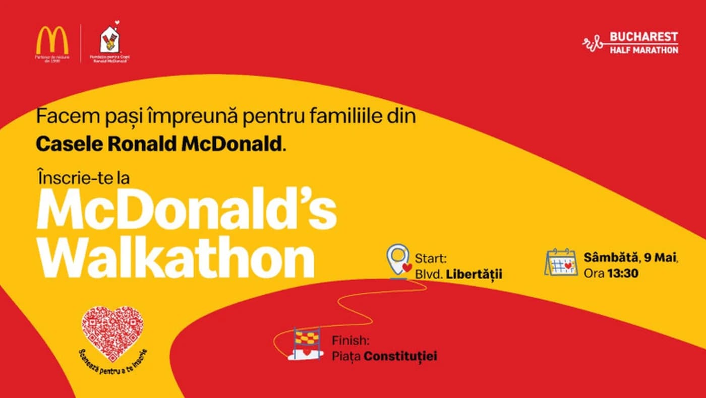 McDonald’s Walkathon: o cursă pentru familiile care au copii în spital