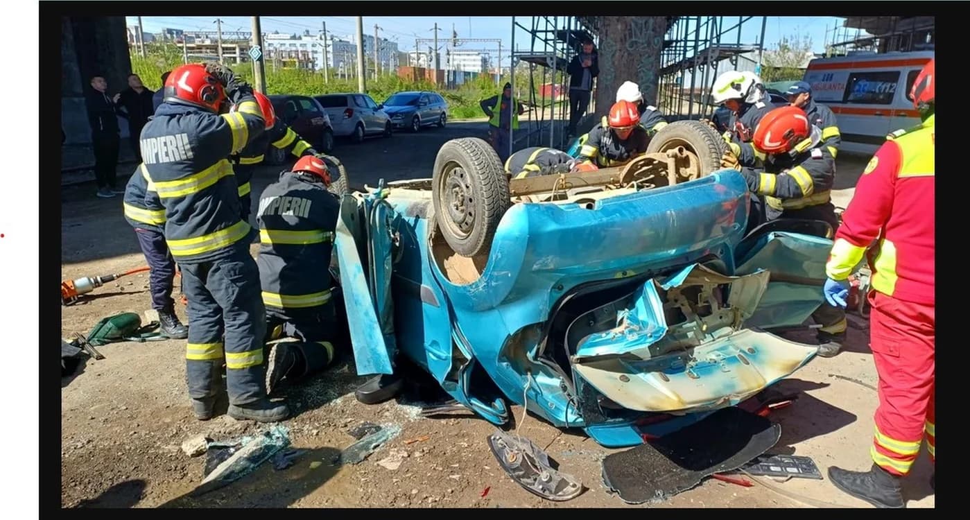 Accident mortal în Iași: șoferiță căzută de pe pasarelă