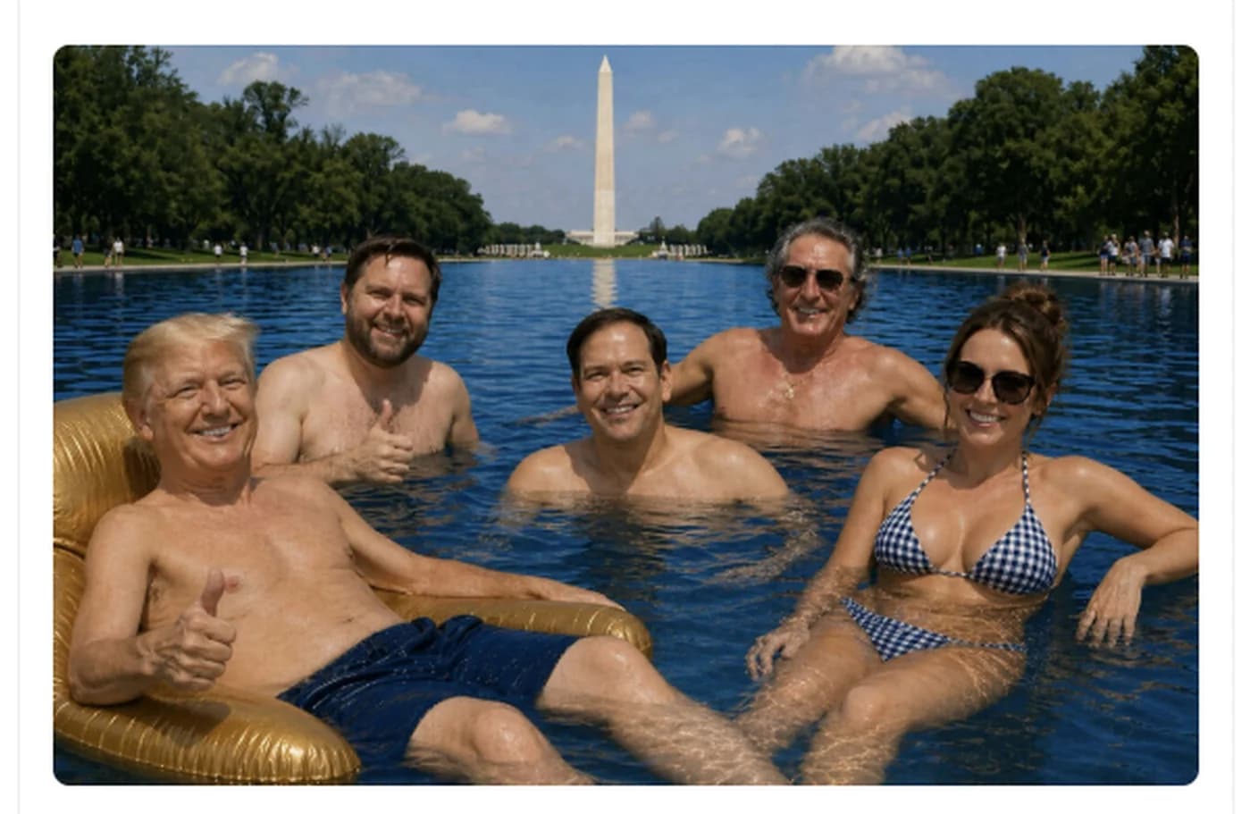 Trump publică o imagine AI controversată la Lincoln Memorial