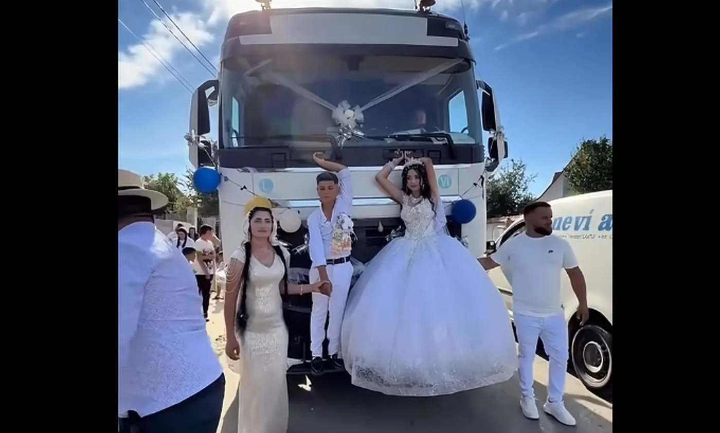 Căsătorie timpurie filmată pe un TIR stârnește reacții