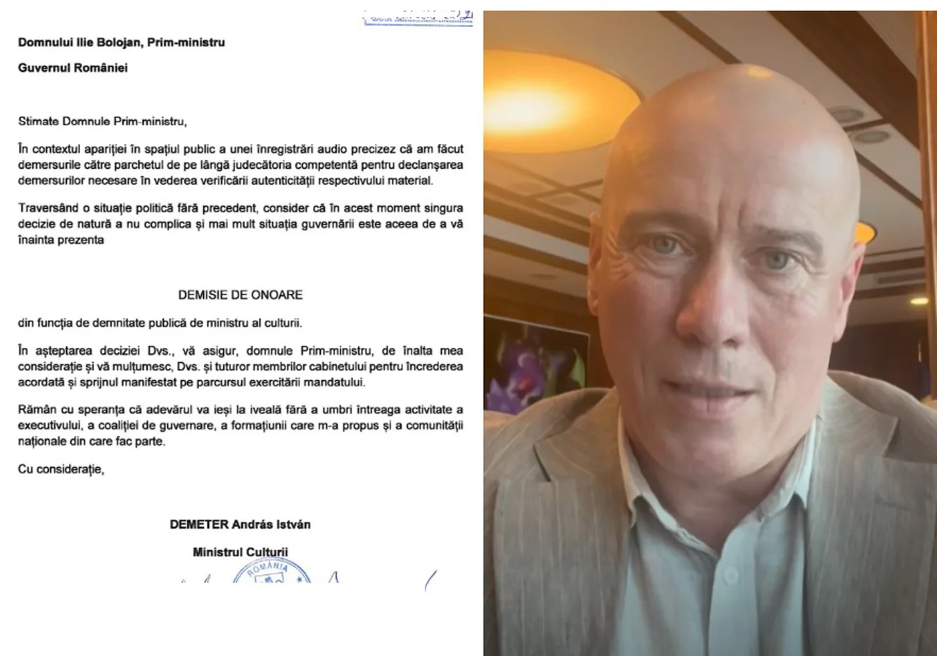 Demeter András István demisionează după scandalul audio