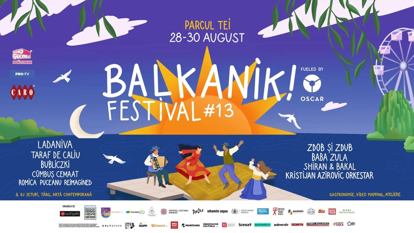 Balkanik Festival, între 28 și 30 august, în Parcul Tei din București