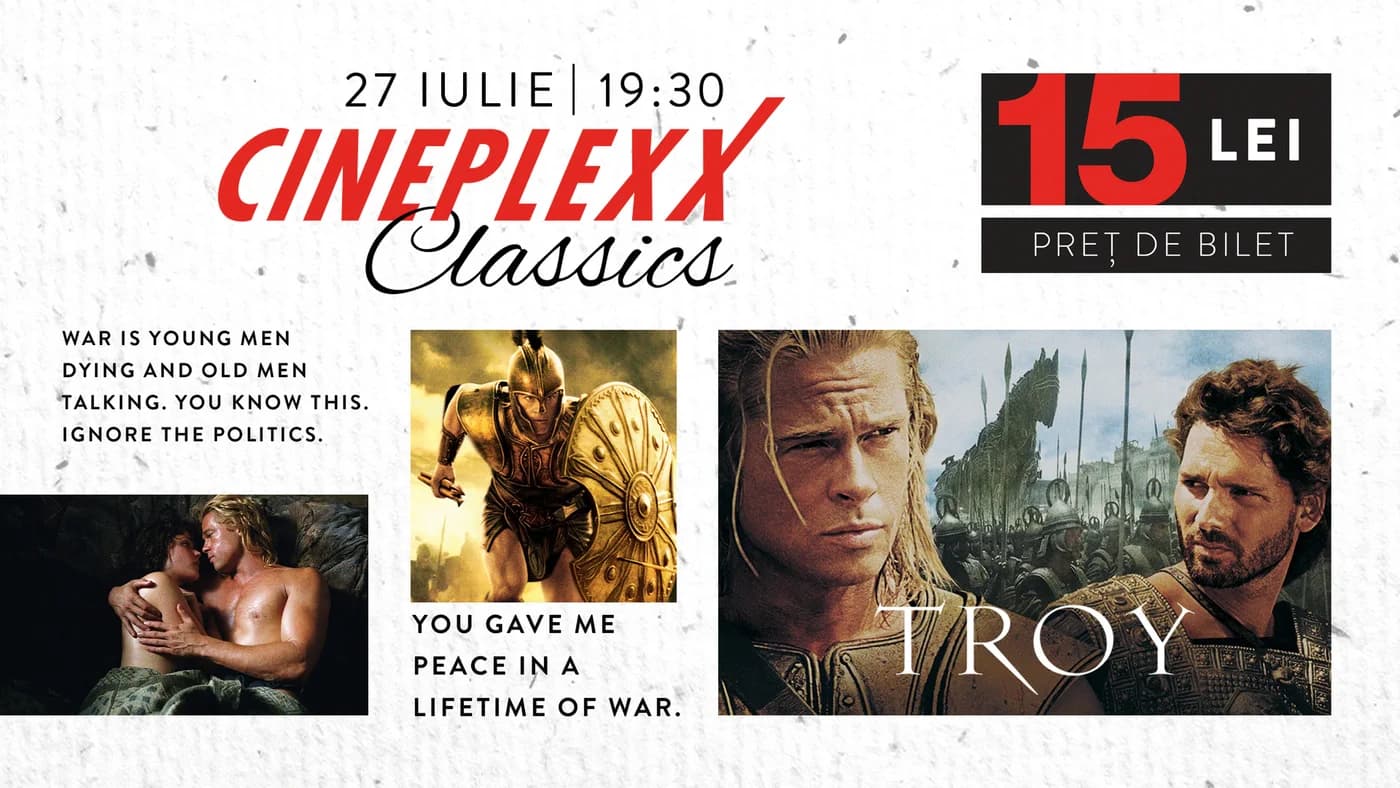 „Troia” revine pe marele ecran la Cineplexx exclusiv pe 27iulie!