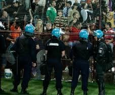 Jandarmii, in misiune la un meci de handbal