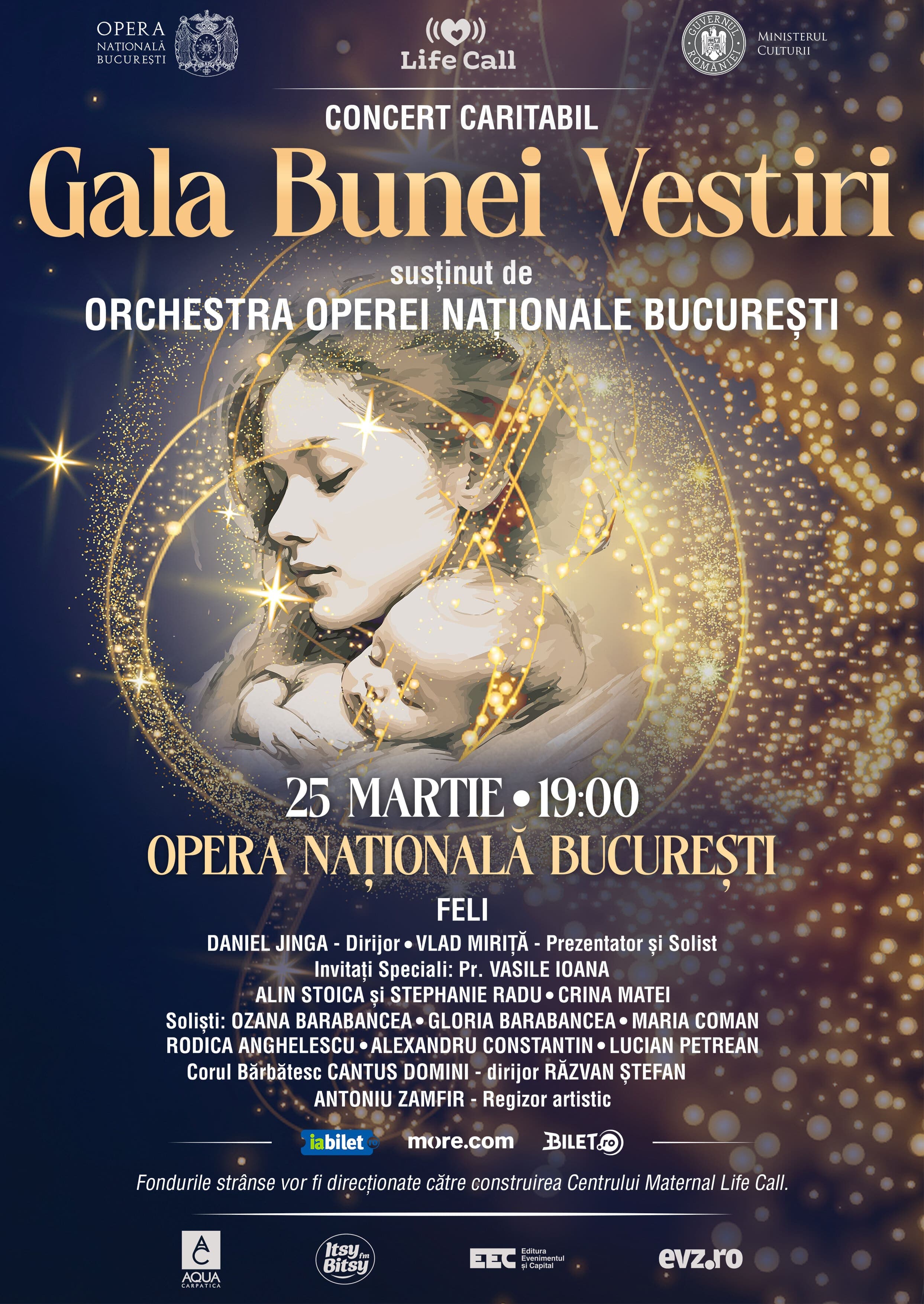 Gala Bunei Vestiri, de la Opera Națională Bucureștisusține construirea Centrului Maternal Life Callpentru femei însărcinate aflate în nevoie