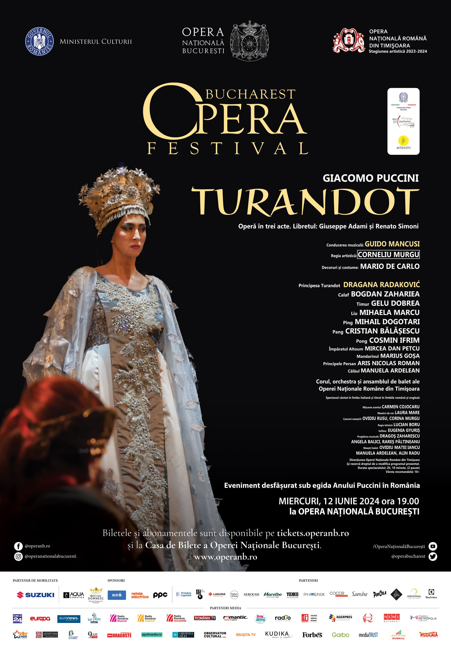 Turandot cu Opera Naţională Română Timișoara la Bucharest Opera Festival