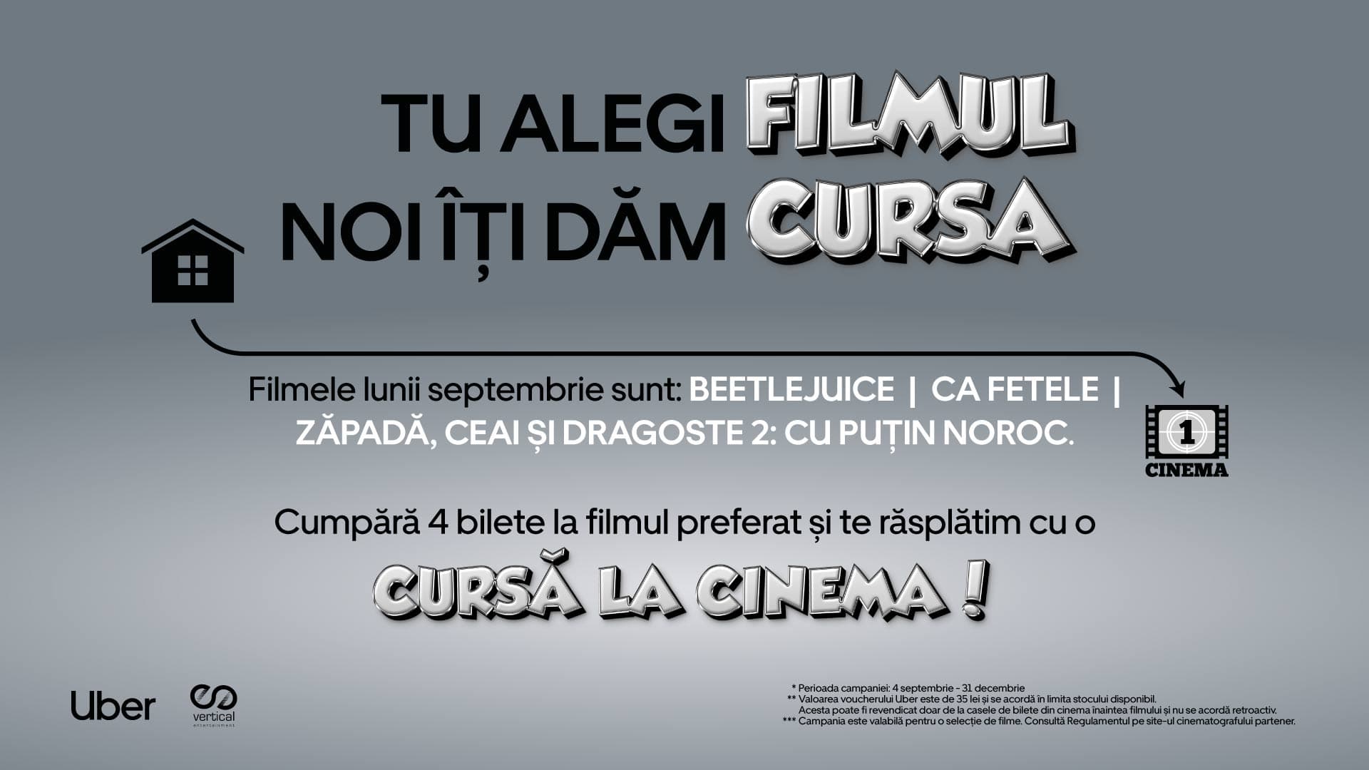 Filmul preferat îți aduce cadou cursa de la cinema