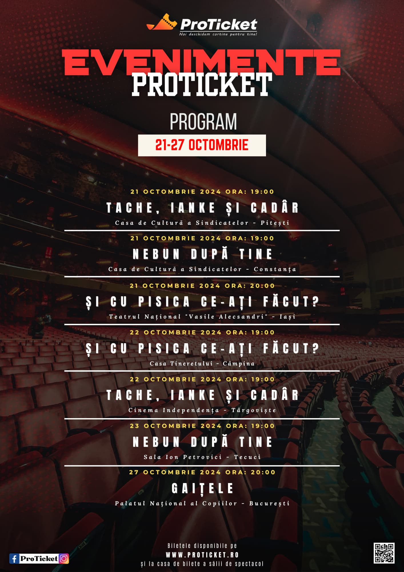 Program ProTicket 21 27 Octombrie PORTRET