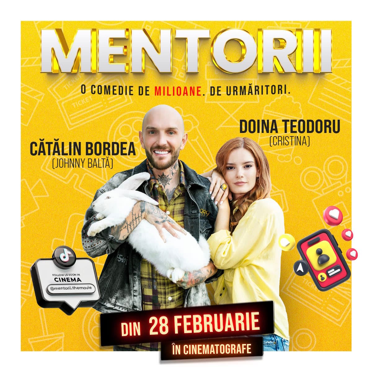 Comedia MENTORII, cea mai așteptată comedie a anului 2025, ajunge în cinematografele din România, începând cu 28 Februarie