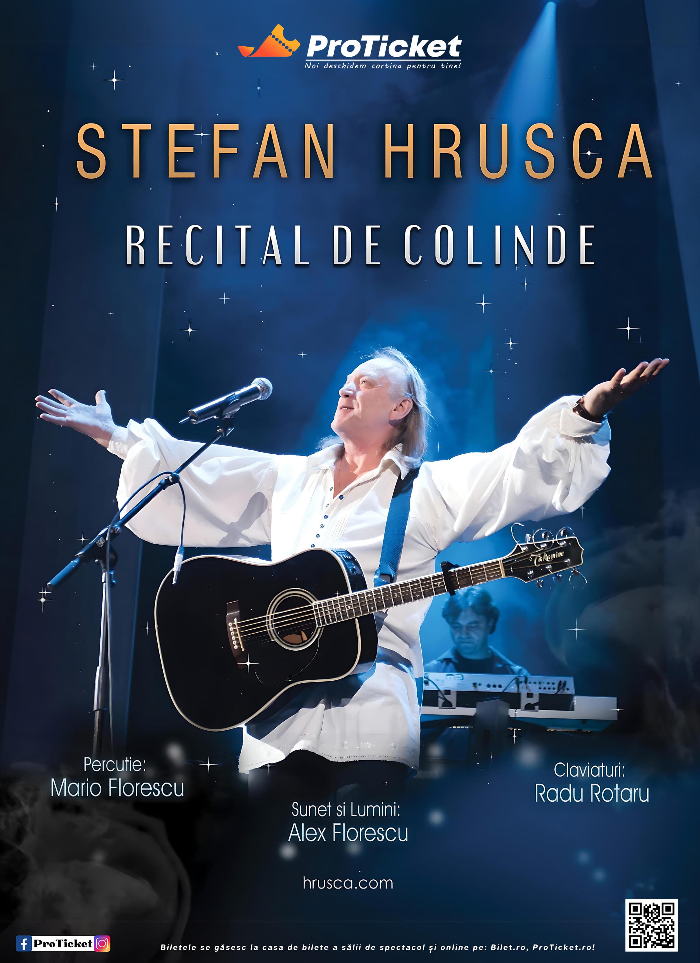 Ștefan Hrușcă revine pe scenă în luna decembrie cu turneul național de colinde în întreaga țară