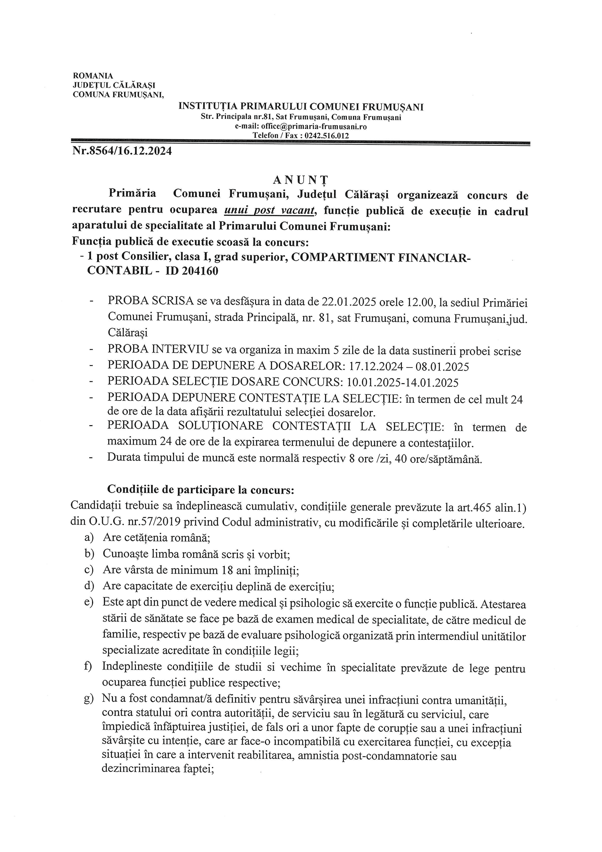 anunt concurs frumusani Page 1