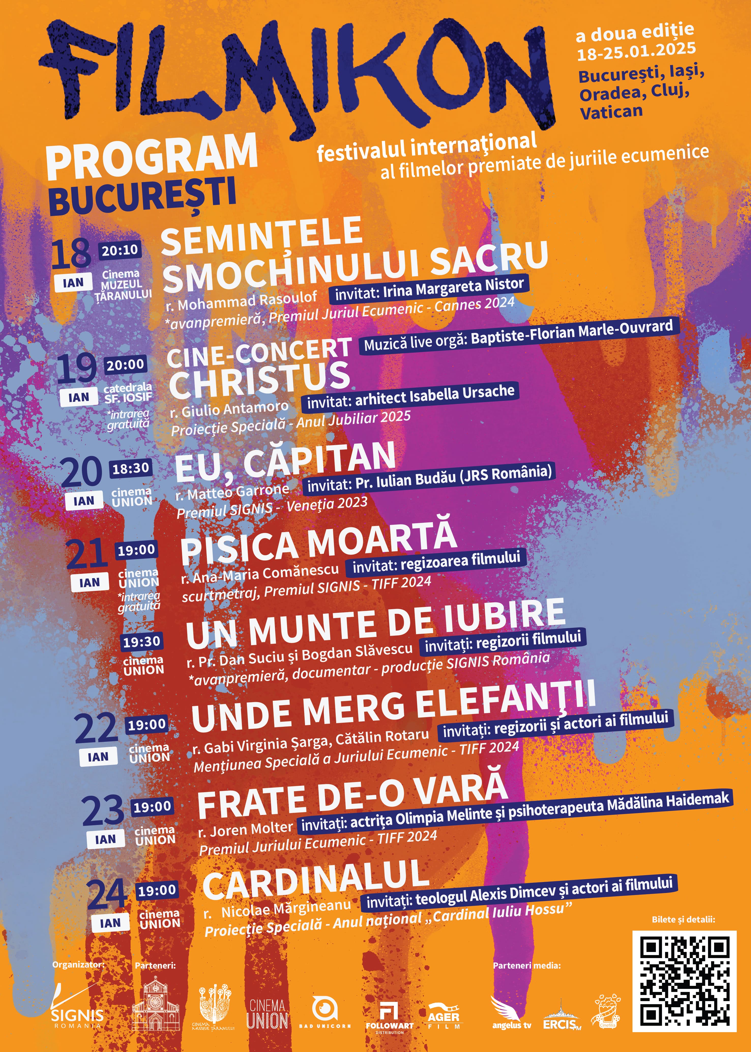 A 2-a ediție FILMIKON, festivalul internațional al filmelor premiate de juriile ecumenice, la București, Iași, Oradea, Cluj și Vatican