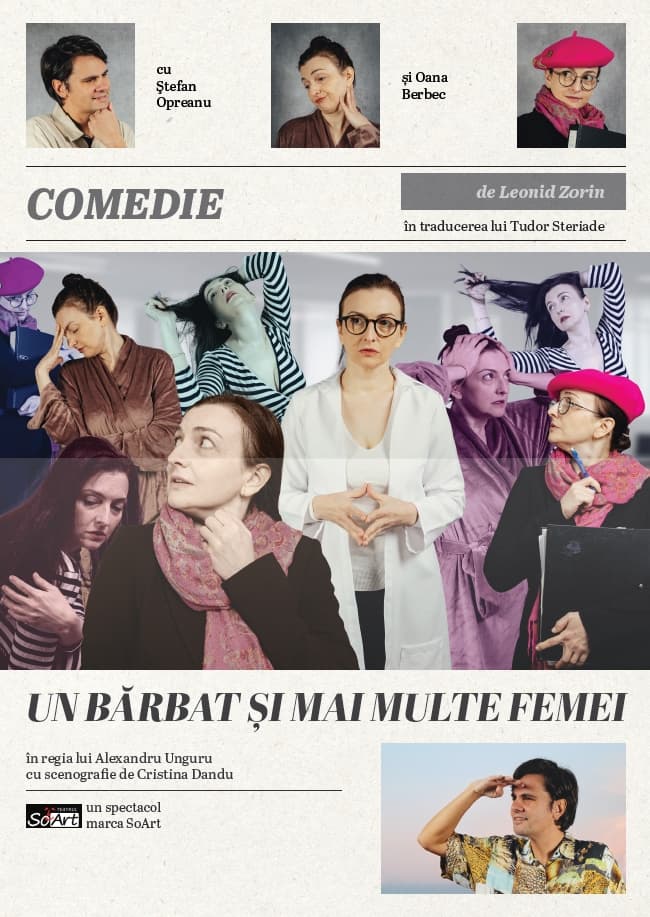 „Un bărbat și mai multe femei” și „Dragoste la Kg”, propunerea SoArt în materie de teatru pentru fin — Evenimente