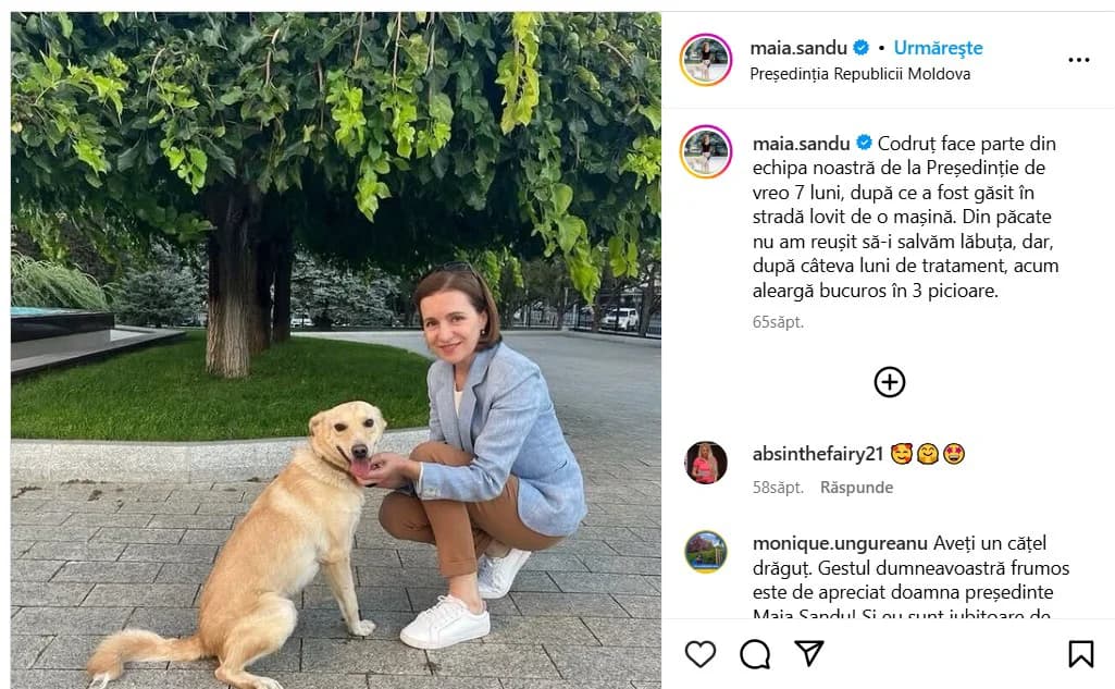 Maia Sandu Condrut Insta