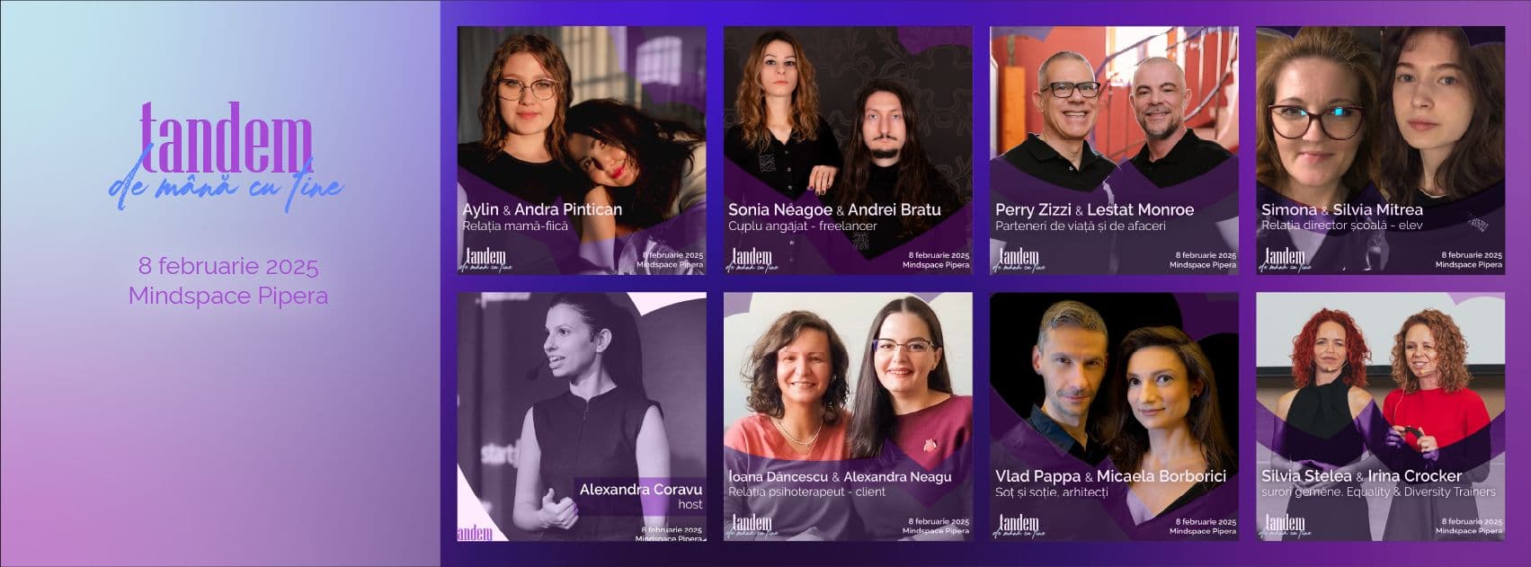 Tandem, evenimentul ce aduce în fața publicului perechi de speakeri, pe 8 februarie, la București