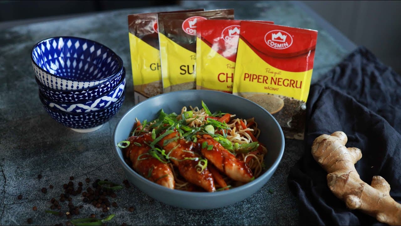 Pui cu piper și noodles – O rețetă delicioasă și ușor de preparat — Foodporn