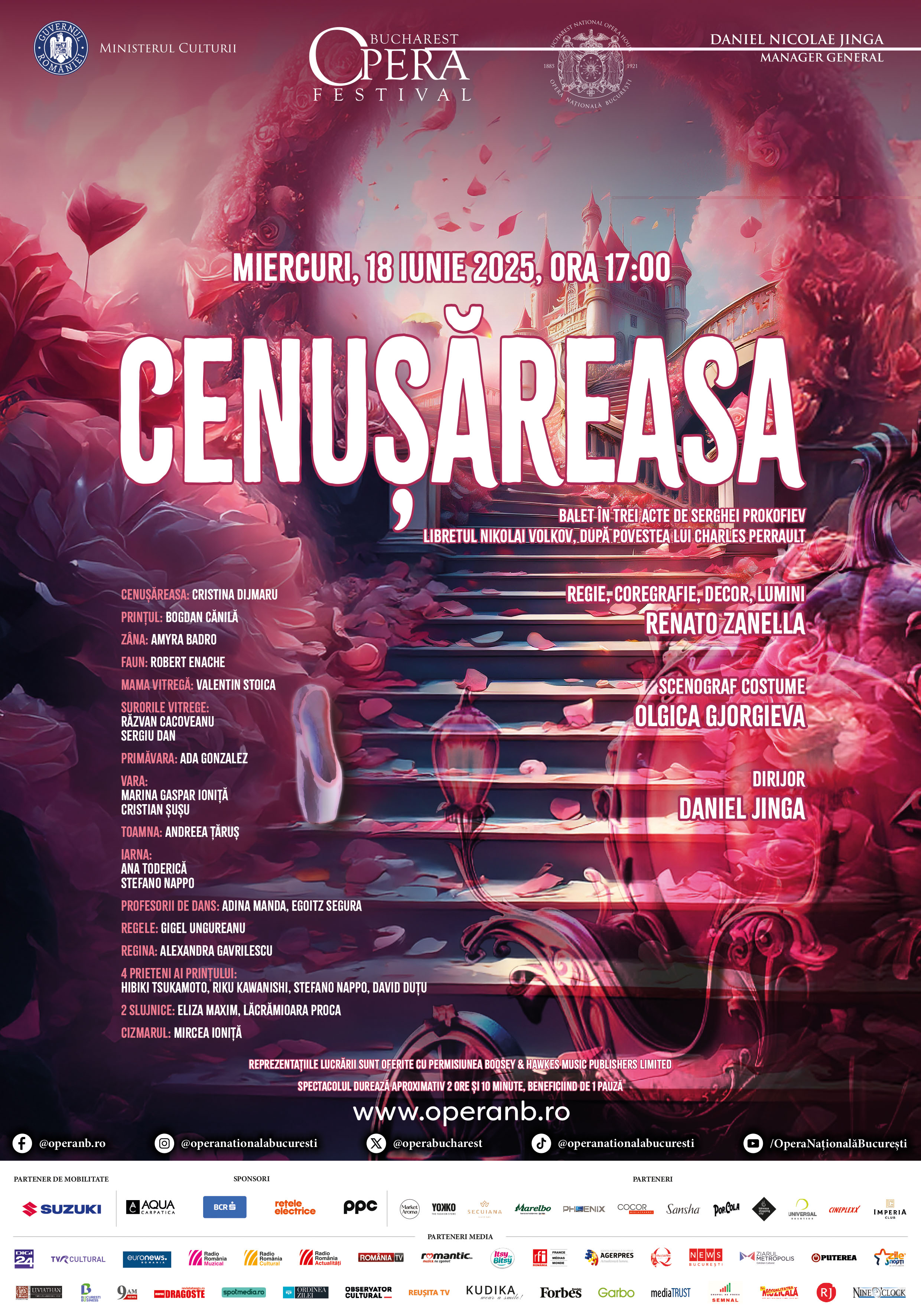 Recenta premieră de balet „Cenușăreasa” prezentată de ONB la Bucharest Opera Festival