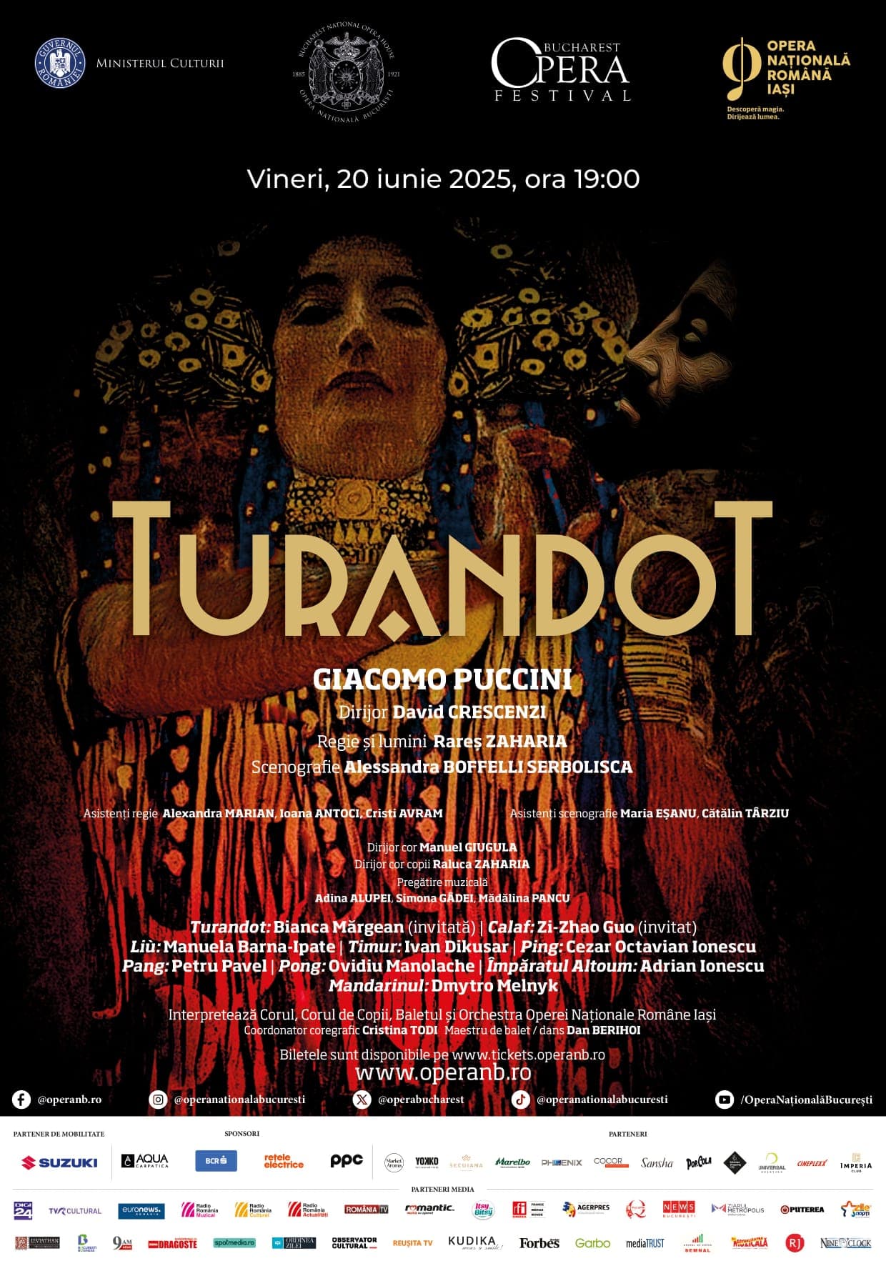 „Turandot” cu Opera Națională Română Iași la Bucharest Opera Festival 2025