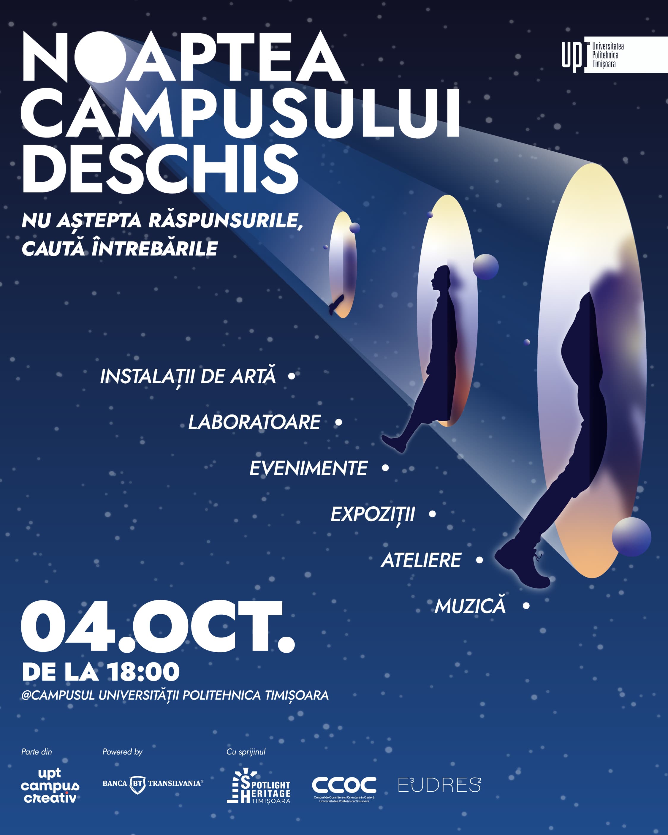 Noaptea Campusului Deschis are loc la Timișoara pe 4 octombrie 2025