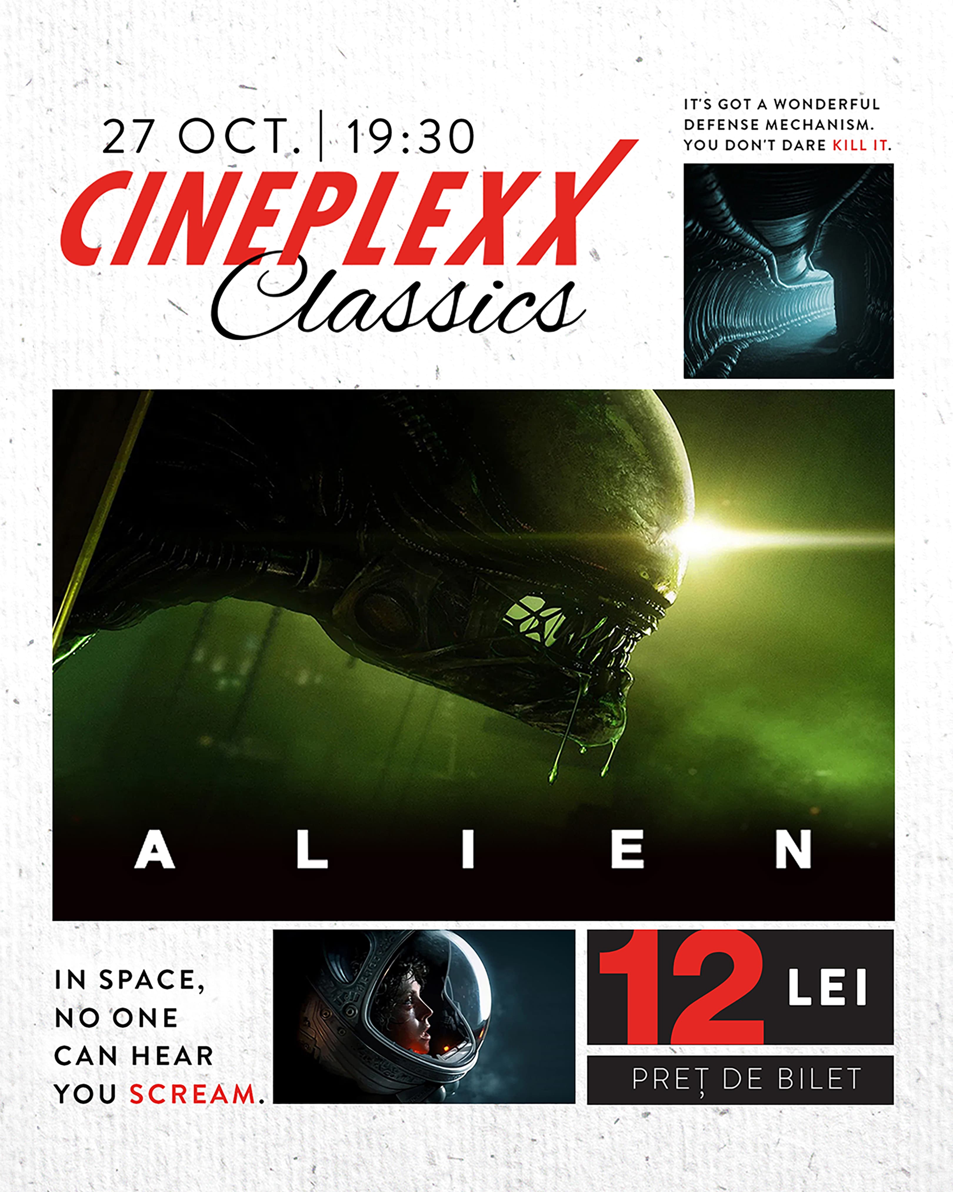 Capodopera SF revine în cinema!  Cineplexx Classics readuce ALIEN pe marile ecrane
