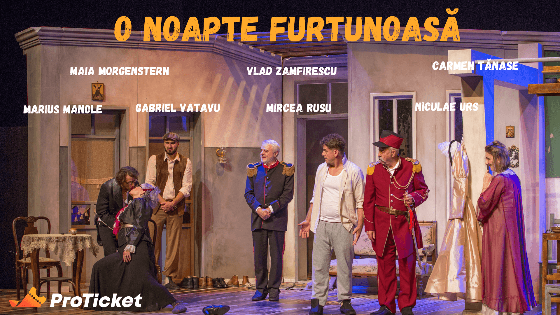 O noapte furtunoasă și Soțiile noastre, spectacole de teatru la mijloc de octombrie