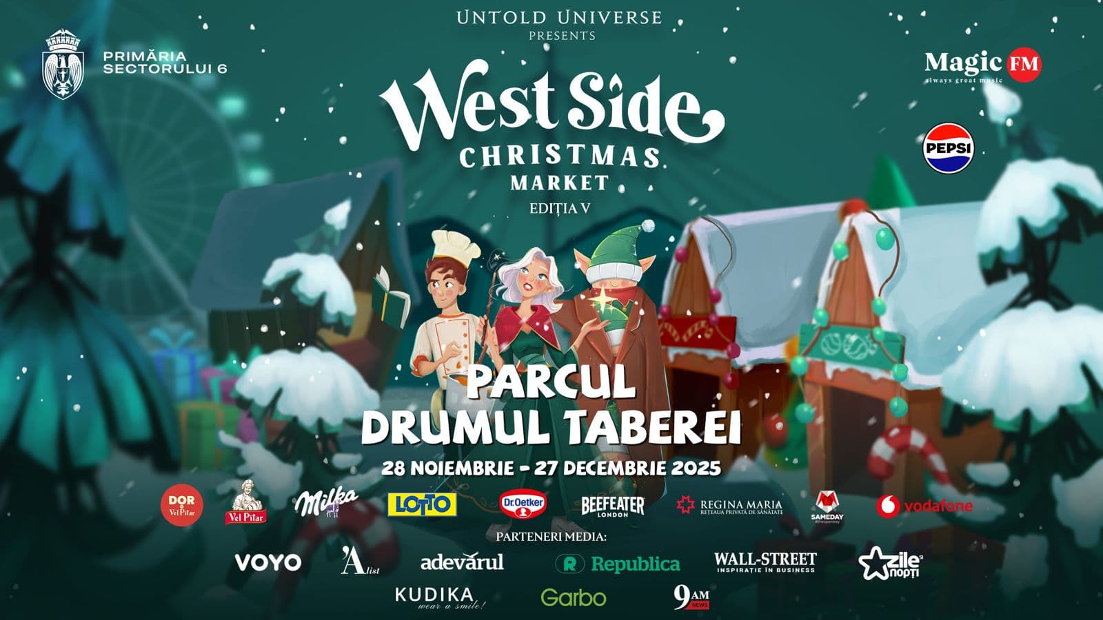 Din 28 Noiembrie Magia Sărbătorilor renaște la "WEST SIDE CHRISTMAS MARKET", târgul de Crăciun organizat de Untold Universe în București