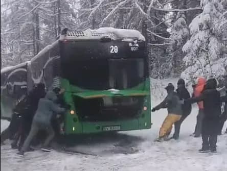 Circulatie dificila Poiana Brasov