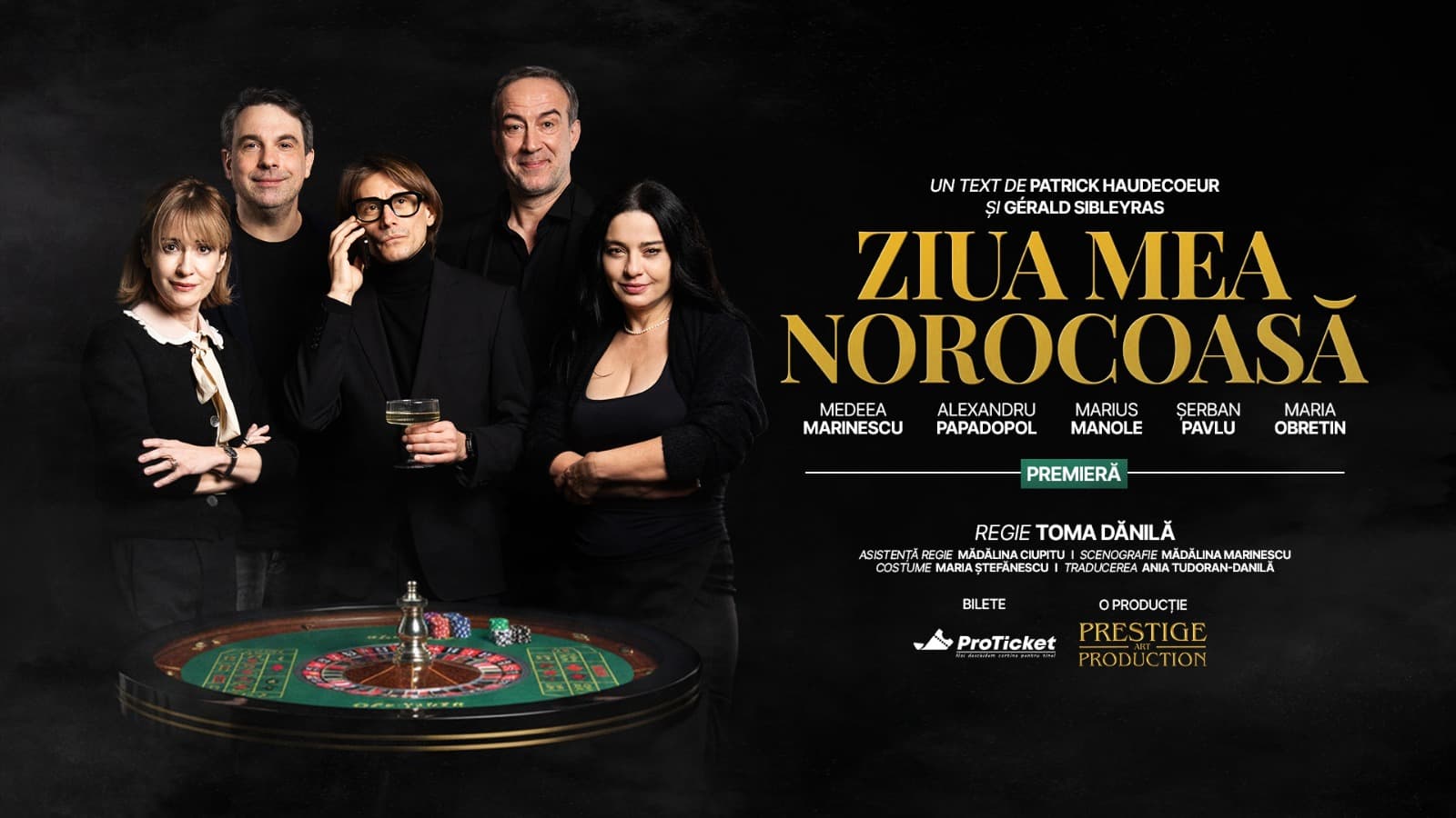 „Ziua mea norocoasă”, premieră națională de teatru la început de martie în București și Cluj