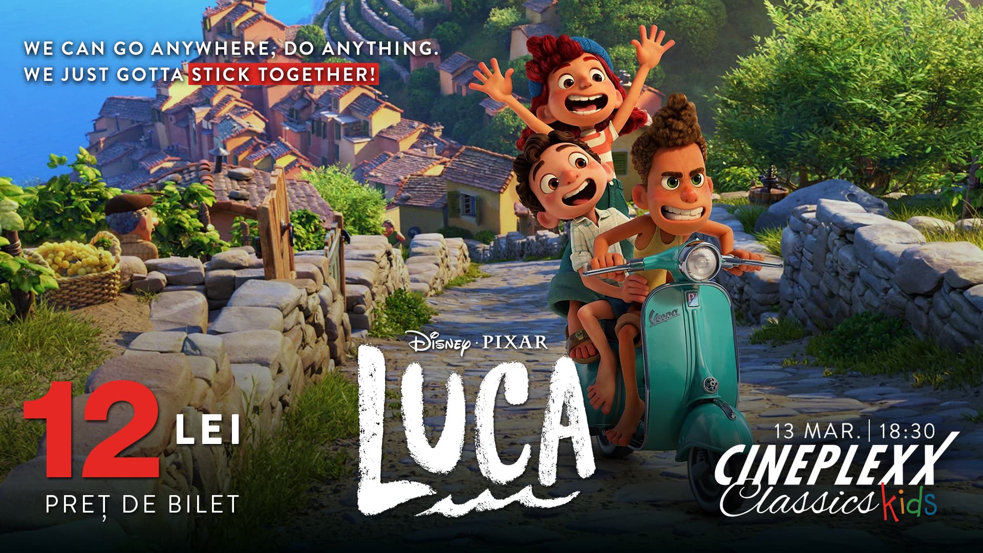 Magia revine pe marele ecran: animația dublată „Luca” se vede pe 13 martie la Cineplexx Classics Kids