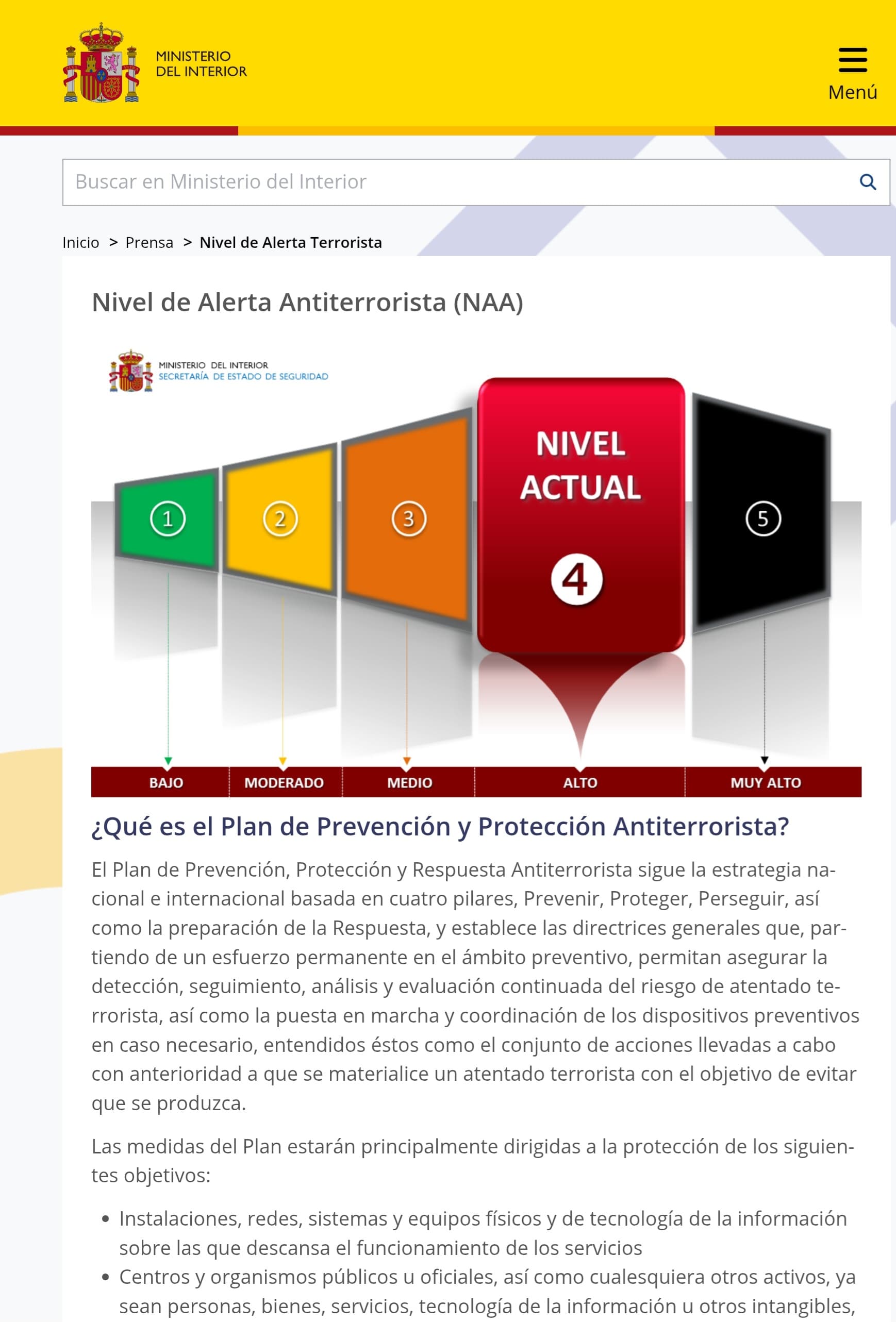 Spania ridică nivelul de alertă antiteroristă la „risc înalt”