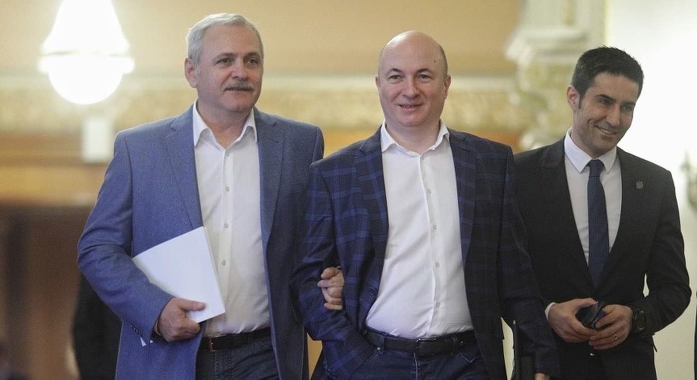 Lideri PSD pe holurile Parlamentului - Liviu Dragnea, Codrin Stefanescu si Claudiu Manda - imagine de arhiva, ilustrand secretarul general PSD vizat de atacul deputatului PNL Alexandru Muraru pe 5 mai 2026