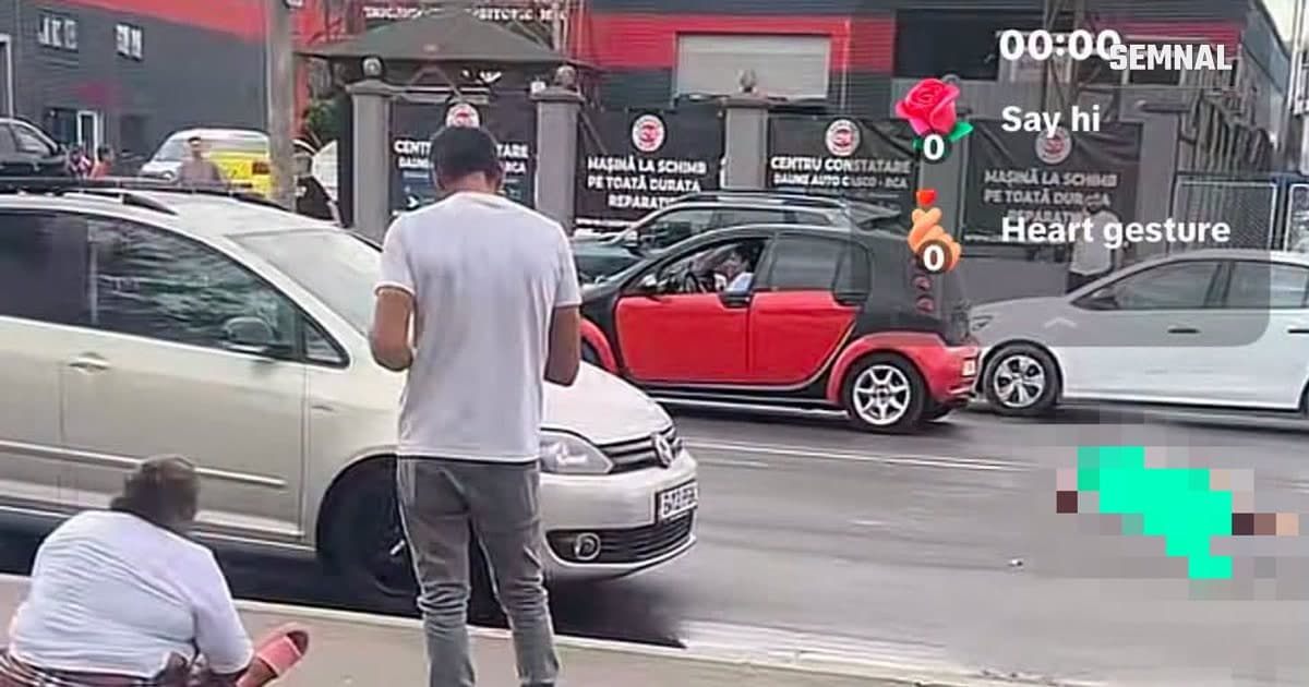 Zona accidentului rutier de pe Șoseaua Gării Cățelu din București