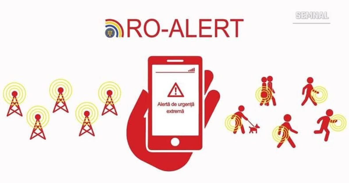 Mesaj RO-Alert, imagine cu caracter ilustrativ
