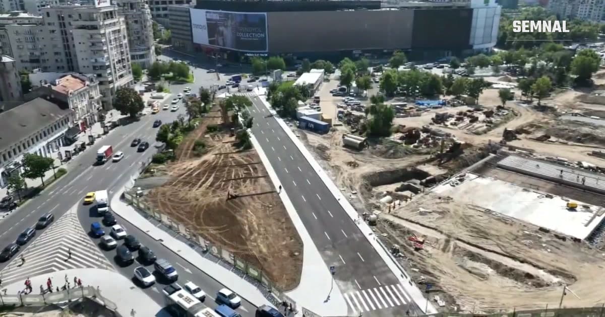 Lucrări la planșeul Unirii din București
