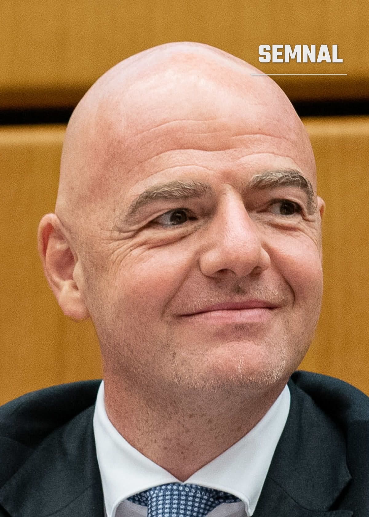 Gianni Infantino, președintele FIFA, în timpul unei apariții publice