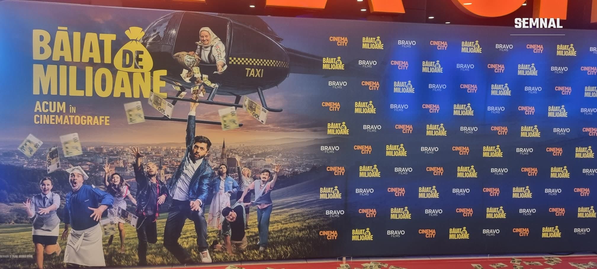 Panoul de presă al filmului „Băiat de milioane” la Cinema City