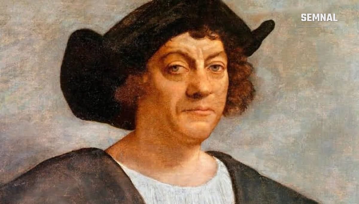 In imagine este Cristofor Columb. Potret pictat.