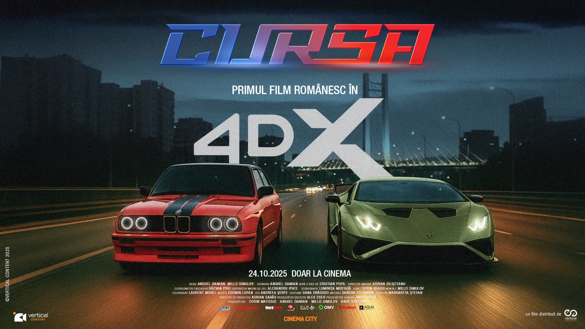 CURSA”- primul film românesc disponibil în 4DX™. O premieră tehnologică absolută. Un film în care simți totul.
