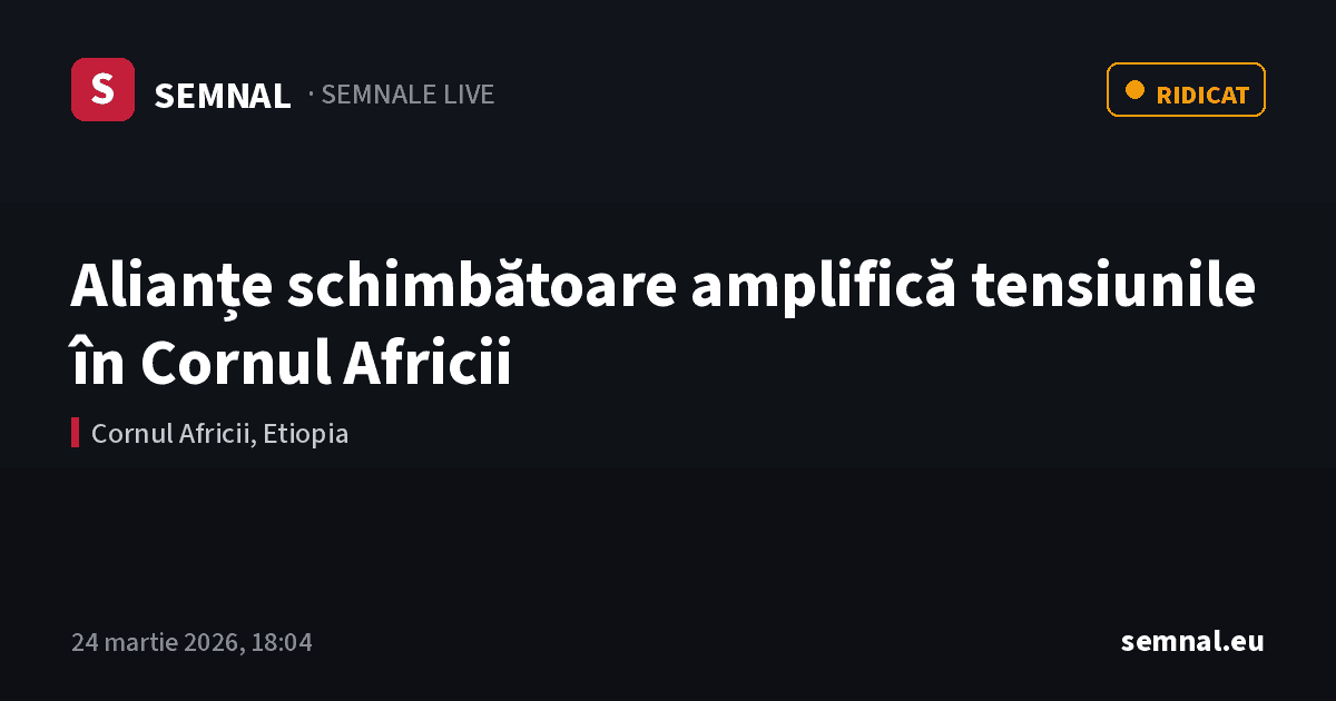 Alianțe schimbătoare amplifică tensiunile în Cornul Africii — Semnale