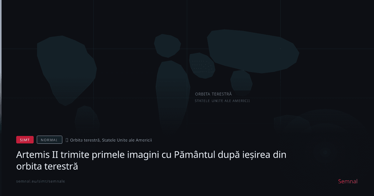 Artemis II trimite primele imagini cu Pământul după ieșirea din orbita terestră — Semnale