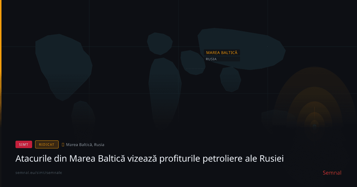 Atacurile din Marea Baltică vizează profiturile petroliere ale Rusiei — Semnale