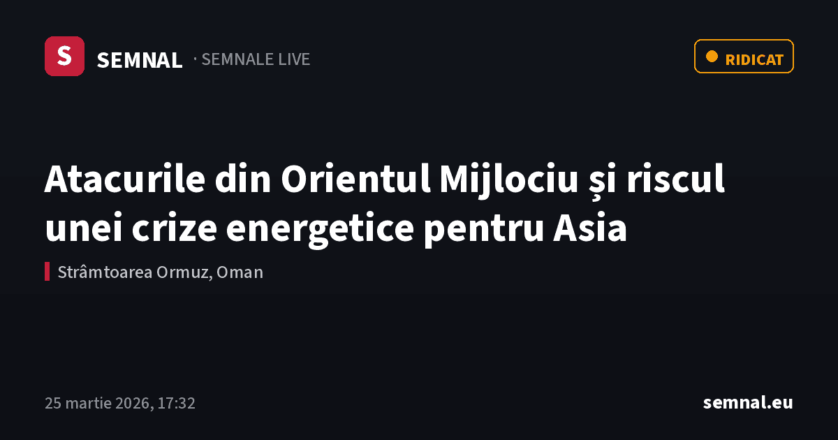 Atacurile din Orientul Mijlociu și riscul unei crize energetice pentru Asia — Semnale